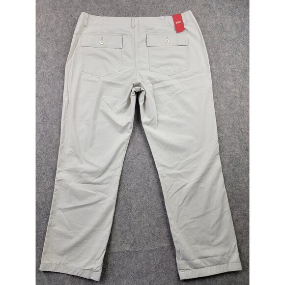 Levis Pants Womens 33 Tan Beige Straight Leg Casual Utility Chino NWT - Picture 10 of 16
